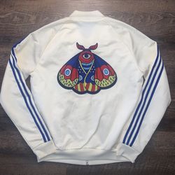 Adidas Originals Embroidered Moth Superstar Jacket Blue/Red  Women's Size Medium