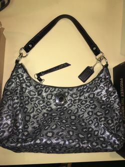 Nwot coach signature ocelot hobo