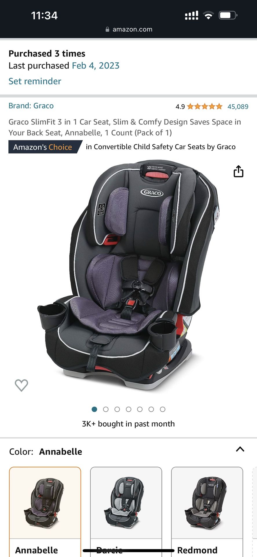 Brand New Never Opened Graco Car Seat