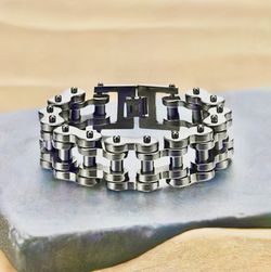 Heavy Duty Stainless Steel Motorcycle Chain Bike Bracelet