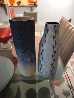 Set of 2 Ceramic Decorative Vases