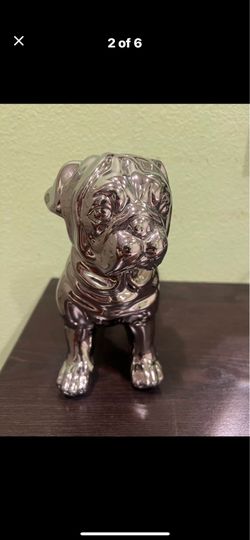 Silver Pug 9” Ceramic
