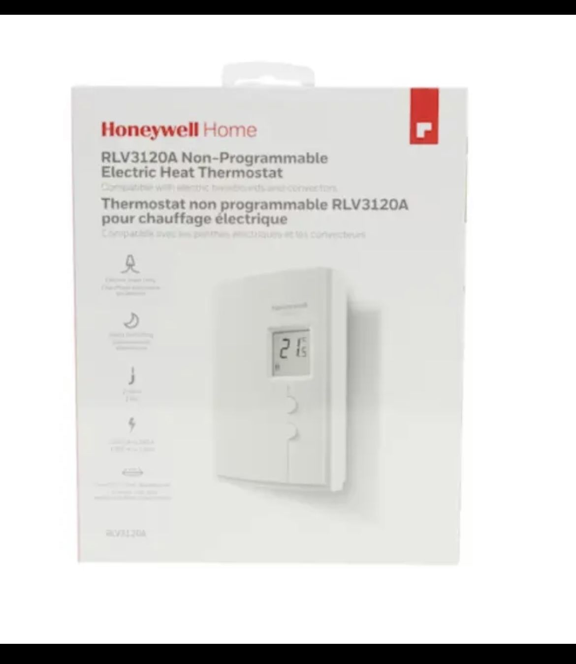 Honeywell Home Digital Baseboard Heater Thermostat - RLV3120A