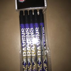 New!! NFL Baltimore Ravens 5-Pack Click Pens