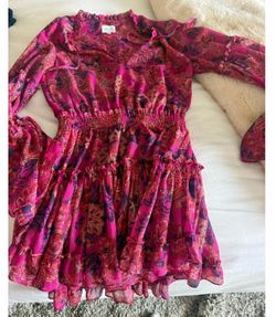 Misa Los Angeles Fuchsia Floral Ruffle Casual Dress XS - pickup from Northridge area
