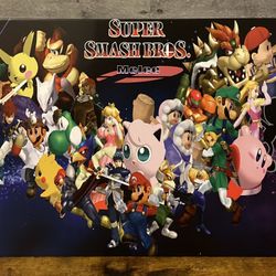 Nintendo Super Smash Bros Melee Game Room Man Cave Metal Tin Sign