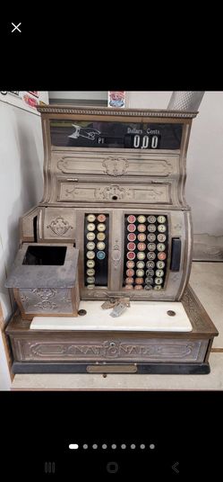 Antique National Cash Register. Service Station model p