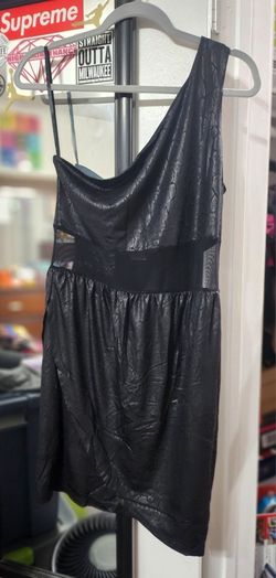 1 Strap Black Sexy Dress-Large