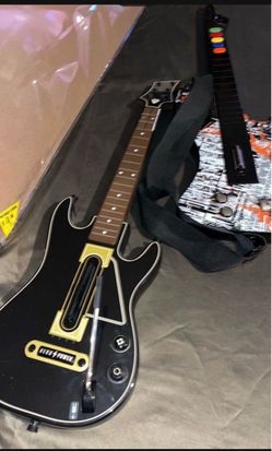 No dongle for both!!Psyclone Essentials The Budokan Wireless Guitar PS2-$25 and Guitar Hero Live Controller Model 0000 654 PS3 PS4 Xbox 360 Xbox One