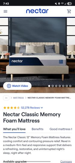 Nectar twin XL Mattress And foundation