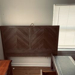 Grayish Wood Like Bed Frame