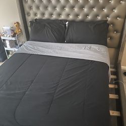 Queen Size mattress and Baby Swing. Bed Frame Not For Sale.