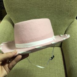 $14- Kids Pink Cowboy Hat  -100 % Wool Felt -GREAT CONDITION - SIZE IS 55cm 