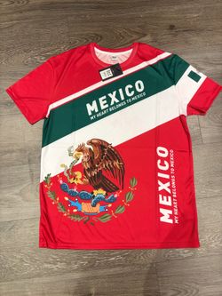 Red Top Fashion Mexico Stripe World Cup Jersey