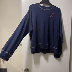 Women Sweatshirt Sleepover Peloton Navy Blue Size XL