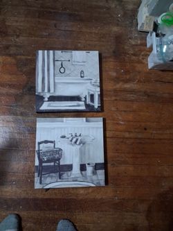 2 black and white pictures Carol robinson