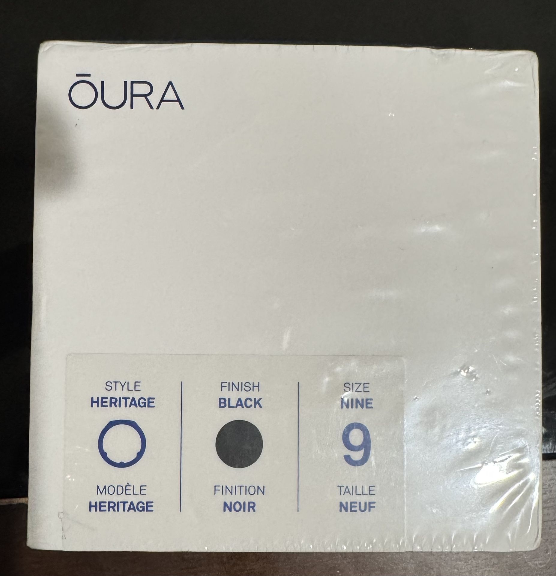 Ōura Ring – Heritage, Black, Size 9 – Brand New (Sealed) – $150