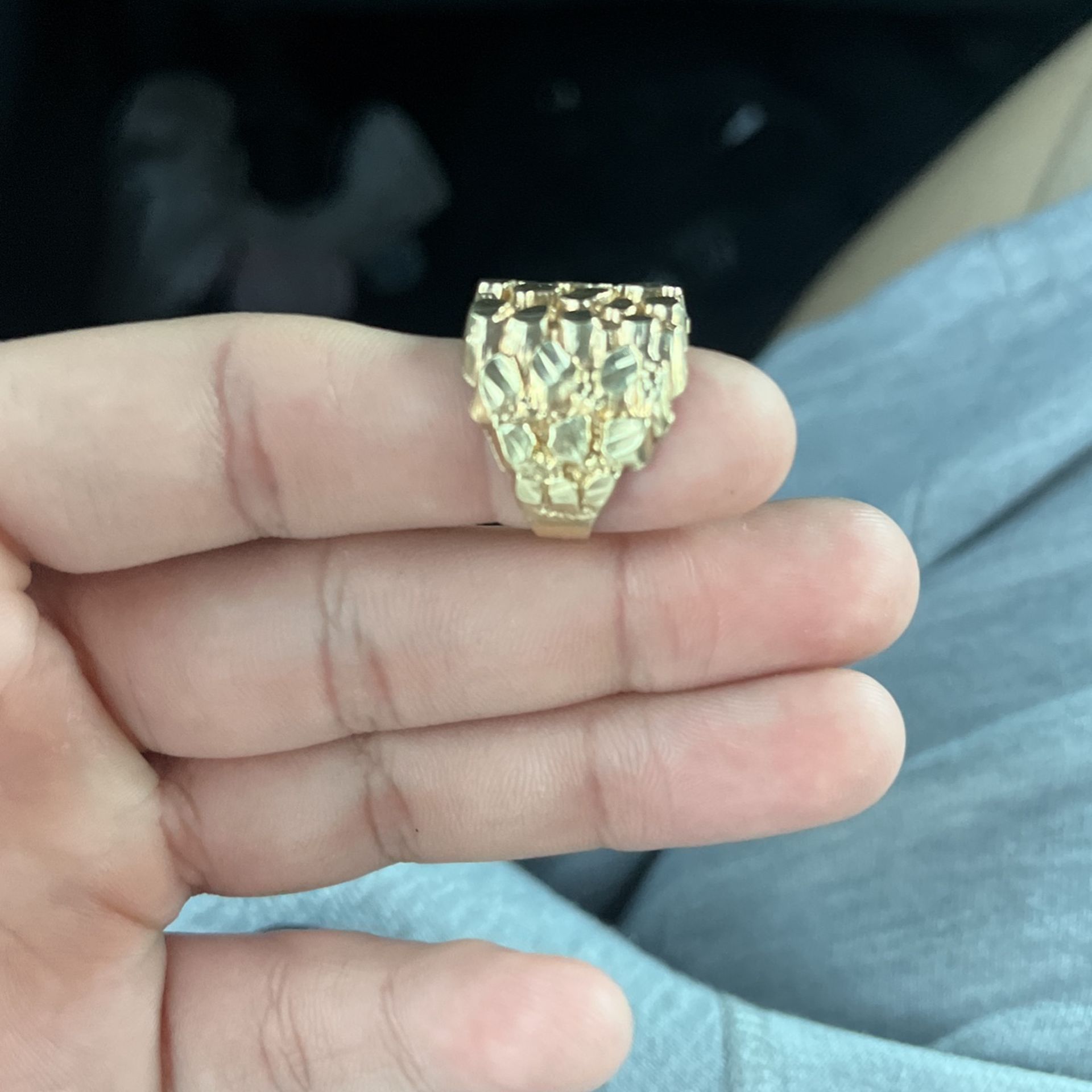 Solid Gold Nugget Ring