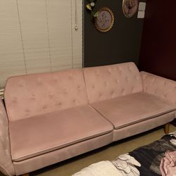 Blush pink futon