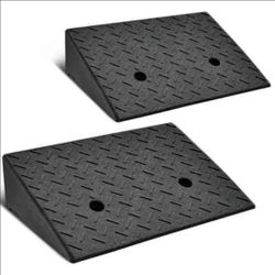 2pcs Rise Rubber Incline Ramps 19.7 in L x 11.8 in W x 4.3 in H in.