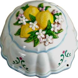 Vintage Franklin Mint Le Cordon Blue Ceramic Lemon Tree Decorative Mold