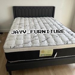 Queen Bed Frame With Mattress 