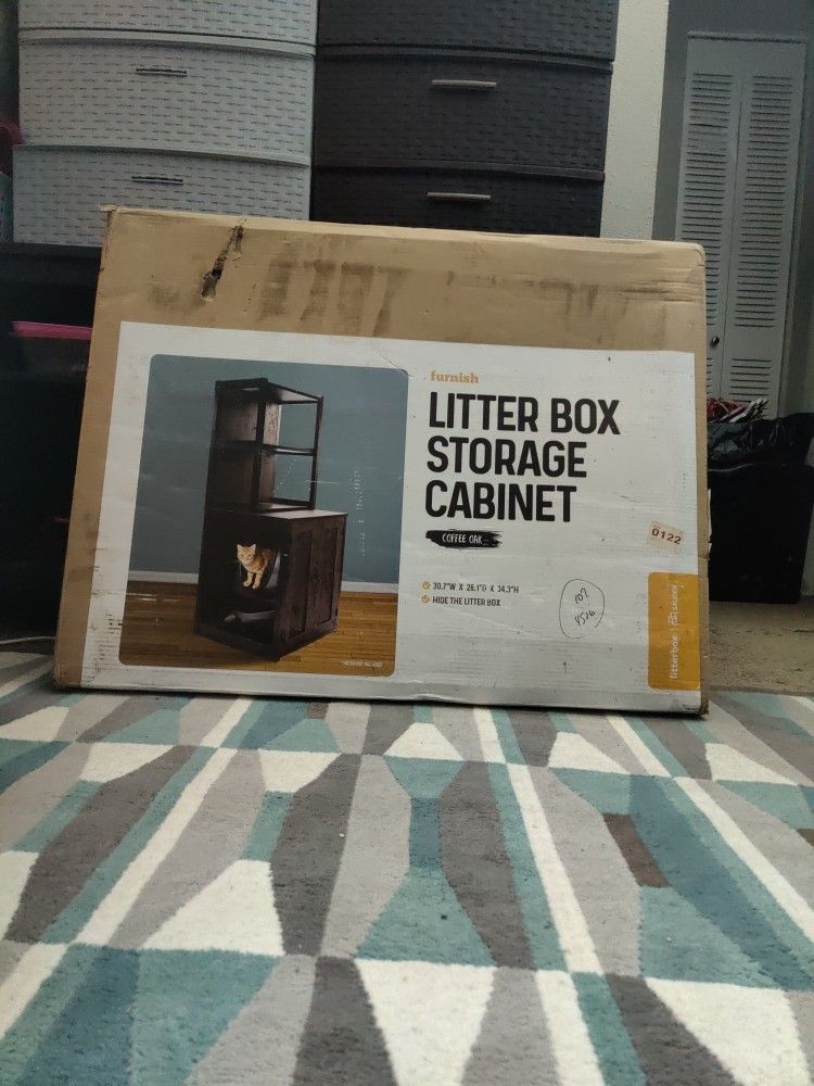 Litter Box Stored Cabinet