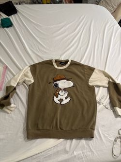 Peanuts Snoopy Graphic Crewneck Sweatshirt Womens large $15