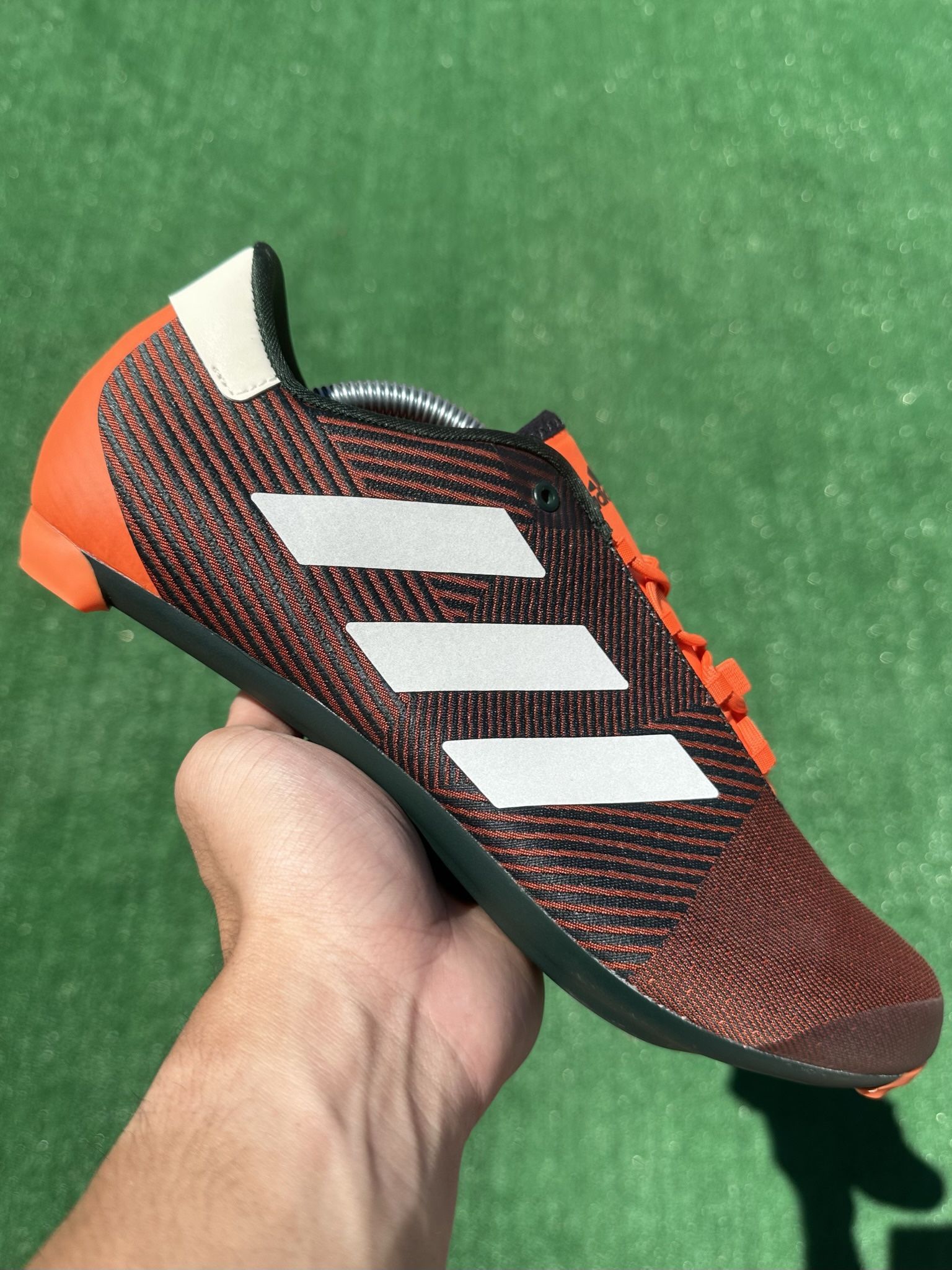 ADIDAS ROAD CYCLING SHOES “IMPACT ORANGE / SHADOW GREEN” (Sizes 10.5 and 11, Men’s Available)
