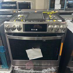 ✨ BRAND NEW 30” GE PROFILE DUEL FUEL SLIDE IN GAS RANGE✨ $42 DOWN ✨ WARRANTY✨