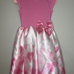 ✨ H&M Girls Pink Heart Dress - Size 8-10Y ✨