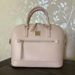 Dooney & Bourke Saffiano Leather Domed Zip Satchel