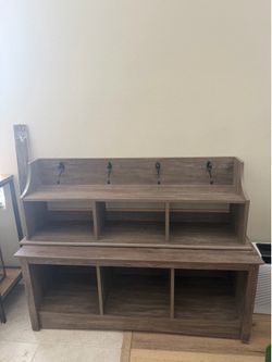 Coat Rack Shelf and Bench Storage
