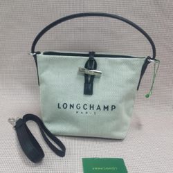 Longchamp Essential Toile Bucket Bag