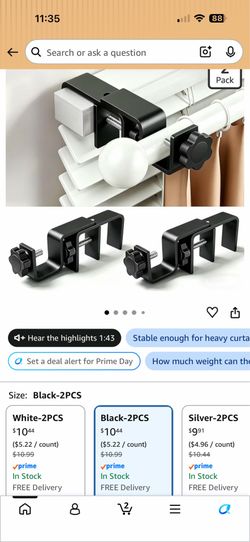 No dril curtain rod brackets
