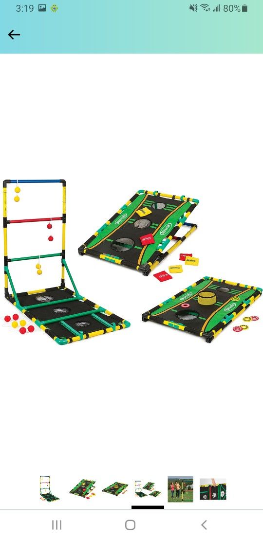 Go! Gater All Weather 3-in-1 Ladderball, Bean Bag Toss, and Washer Toss Set