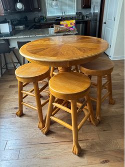 High top table and bar stools