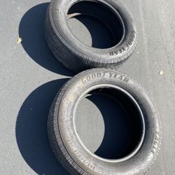 2 Only - 255/60r18 Goodyear Enforcer Tires 80% Treads 2023 DOT!