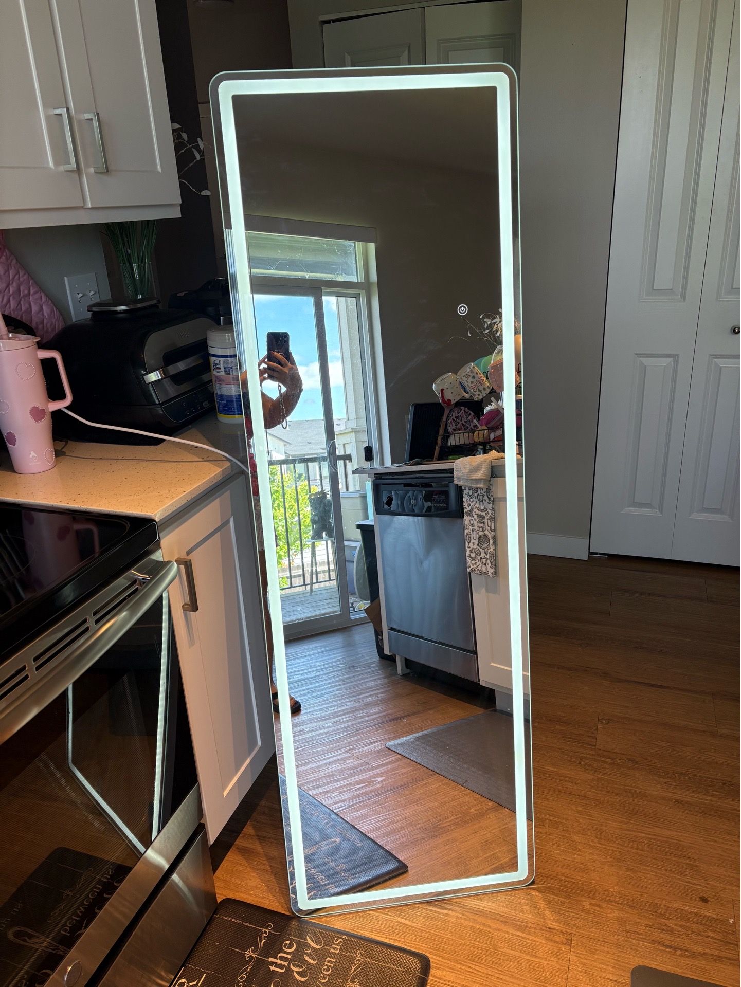 LED Light up floor mirror