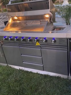 new  patio open box bbq stainless steel propane