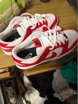 Nike Dunk Low Red White Men’s Sneakers Size 10.5