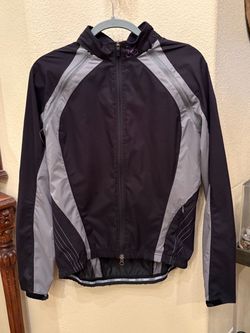 Specialized Women Black & Gray Lightweight Convertible Cycling Jacket Size Large