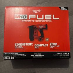 M18 Fuel 18-volt Lithium-ion Brushless Cordless Gen II 18 Gauge Brad Nailer