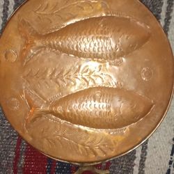Hand Hammered Copper Fish Pan