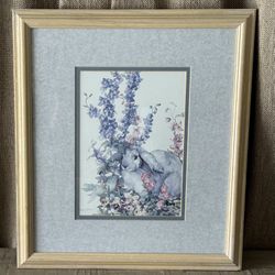 Framed Rabbit Watercolor Print