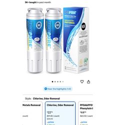 Refrigerator water filter cartridges, 2-pack