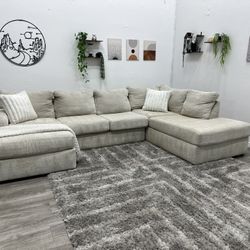 Cream Sectional Couch - Free Delivery 