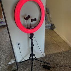 Adjustable ring Light Stand / White/Multicolor 