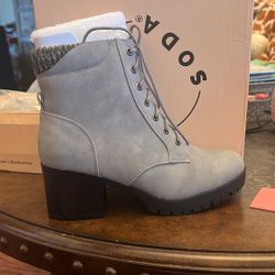 New In Box: Grey Boots -Must Pick Up/ Cash Only