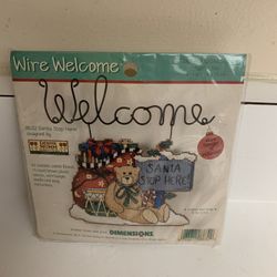 Cross Stitch Kit “Welcome” (incl. wire hanger)